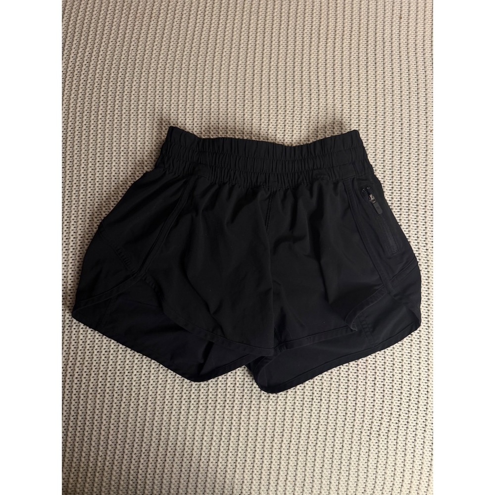 Lululemon Track That Mid-Rise Lined Short 5 Black Size 4 Zipper Pocket